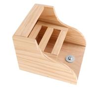 Toddmomy Wooden Hay Feeder Bowl with Built in Fixed Rack for Rabbits Guinea Pigs Chinchillas Small Animals Stable Hay Holder Easy to Install and Clean