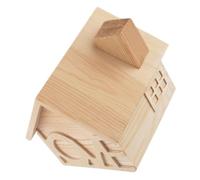 Toddmomy Wooden House Shaped Money Box for DIY Paint Your Own Piggy Bank Multi Function Saving Bank Decorative Desktop Ornament and Birthday Gift