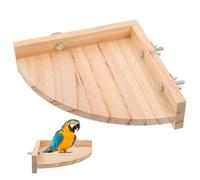 Toddmomy Wooden Parrot Perch Stand Platform for Birds, Natural Wood Material with Easy Installation and Impact Resistant Features, Suitable for Canaries and Black Cockatoos Cage Roost
