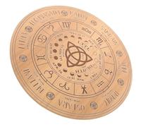 Toddmomy Wooden Pendulum Board Large Linden Carved Divination Board with Evil Eyes Crystal Energy for Spiritual Guidance and Tarot Reading Home Decor