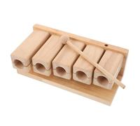 Toddmomy Wooden Percussion Block Musical Instrument with Pentatonic Tones and Hammer Safe Smooth Edged Rhythm Clapper for Early Music Education for Home School Yoga and Preschool Use