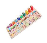 Toddmomy Wooden Puzzle Board Educational for Interactive Game Color Pattern Recognition Brain Development Hand-eye Coordination