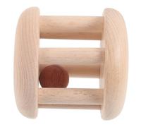 Toddmomy Wooden Rolling Rattle Smooth Polished Early Education Sensory Development for Boy Girl Years Old Safe Handheld Nursing