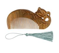 Toddmomy Wooden Scalp Massage Comb with Elegant Rose and Flower Carving, Stimulating the Scalp and Reducing Tension, Hair Care Tool for Relaxing Head Massage