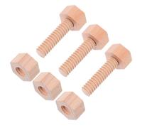 Toddmomy Wooden Screw and Nut Building Block Wood Construction Kit for Developing Spatial Awareness Logical Thinking and Fine Motor Skills Educational Creative Play for Boys