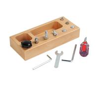 Toddmomy Wooden Screw Combination for Educational, Simple and Practical Design with Stainless Steel Screws, Creative Parent Interaction Game