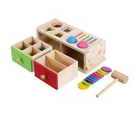 Toddmomy Wooden Shape Sorting Box Montessori Engaging Color Matching Game for Enhances Cognitive Development Interactive Learning for Boys and Early Education Tool