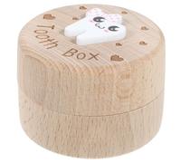Toddmomy Wooden Tooth Box with Carved Design Keepsake Storage Holder for Boys and Cherished Childhood Memories Kit Practical Gift for Shower and Milestones