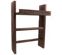 Toddmomy Wooden Towel Holder Bathroom Towel Rack Shelf Wall Mounted Multi-layer with Shelf Coffee Wood Space Saving Bathroom Storage Organizer for Home