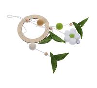 Toddmomy Woven Flower Cot Wind Chime Pendant Nordic Style Crib Mobile for Newborns and Bright Colorful Hanging Decor for Room Stimulates Auditory and Hand Eye Coordination