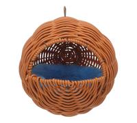 Toddmomy Woven Hanging Bird Nest for Parakeets and Cockatiels, Imitation Rattan Material Providing a Cozy and Safe Environment, Supports Nesting in Garden and Outdoor Spaces