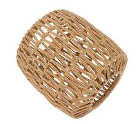 Toddmomy Woven Pendant Lampshade, Rope Rattan Weave Lantern Shape Ceiling Light Cover for Restaurant Hotel Living Room, Khaki, Small 20X18Cm