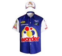 Todeeral Men's Ricky Bobby shirt Talladega Nights adult short sleeve shirt Halloween costume, Z3896wh, S