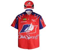 Todeeral Mens Ricky Bobby shirt Talladega Nights Costume with Hat, Z3896rd, Large