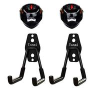 Todefrgu 2PCS Motorcycle Helmet Holder Wall Mount, Helmet Display Wall Mount, Motorcycle Helmet Holder Hook, Helmet Hanger Wall Mount, for Home & Office, Perfect for Display & Storage Rack, No Helmet