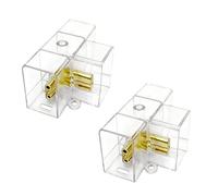 TODEHI Hexagon Garage Light Connectors 90° T Connector 2 Pin 3 Way LED Garage Tube Copper Pin DIY Hexagon Light Accessories Replacement/Replacement for Honeycomb Lighting Systems (2 Pack T Plug)