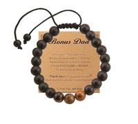 Todenb Father's Day Beaded Bracelets for Men Bonus Dad Natural Stone Beaded Bracelet for Dad, S, Stone, no gemstone