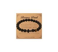 Todenb Father's Day Beaded Bracelets for Men Bonus Dad Natural Stone Beaded Bracelet for Dad, S, Stone, no gemstone