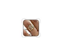 Todenb Turquoise Ring for Women，Gold Western Turquoise Open Ring Boho Stainless Steel Moon and Star Band Wrap Knuckle Rings Western Country Fashion Jewelry Accessories, Metal, No Gemstone
