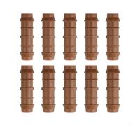 Todikaper 1/2 Inch Drip Irrigation Coupling Fittings 10pcs Barbed Line Coupler Connectors for Rain-Bird and Most Watering Systems