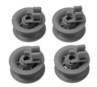 Todikaper 4 Pack Upper Basket Wheels for Bosch Dishwasher Replacement Part 611666 Grey