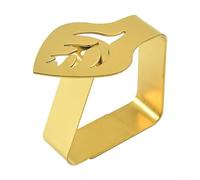 Todikaper 4PCS Stainless Steel Tablecloth Clips Leaf Shaped Dining Table Fasteners Non Slip Tablecloth Holders For Home Party Picnic Wedding(gold)