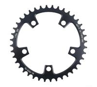 Todikaper Aluminum Alloy Bicycle Chainring 38T Round Single Ring(40T) | 38T round profile, aluminum alloy build, lightweight design, 5-bolt mount, black anodized finish