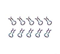 Todikaper Bike Brake Caliper Spring Clips 10-Pack for XT for SLX for XTR Bicycle Pad Pin Stainless Steel 31x5.5x2.8mm (Coloful)