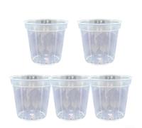 Todikaper Clear Plastic Nursery Pots Set 10cm & 15cm Round Planters for Easy Monitoring & Transplanting Sturdy Reusable Flower Pots