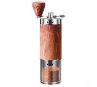Todikaper Manual Coffee Grinder Wood Grain Style 304 Stainless Steel Adjustable Burr, Portable Hand Crank for Precise Grinding at Home or On-the-Go