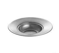 Todikaper Restaurant Serving Plate 26cm Wide Rim Silver Finish