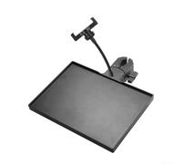 Todikaper Sound Card Tray with Mobile Phone Clip for Mic Stand and Tripod Bracket, Fits Tubes 0.5 to 1.85 Inches, Ideal for Audio Recording and Live Streaming (Black)