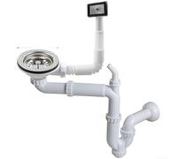 Todikaper Square Overflow Drain Trap U-Shape Smell Blocker(110mm)
