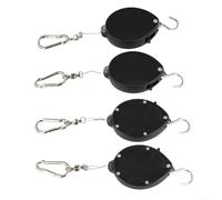 Todikaper Strong Retractable Hanging Basket Pulley Plant Yard Flower Hanger Hook Adjustable Weight Load 15kg Extension 35.4inch(4pcs)