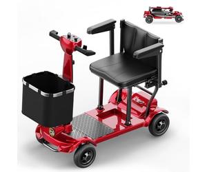 TODIMART Folding Mobility Scooter for Seniors & Adults, 10.4 Ah Battery | 25KM Range, Anti-Tip Design, Replaceable Battery, Portable Lightweight foldable with LCD Display, 130kg Weight Capacity
