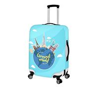 TODIYADDU Suitcase Covers for Luggage Cute Cool Prints 18-32 inch Luggage Covers for Women Holiday Gifts, Around the World, S (for 18-21 inch luggage)