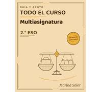 Todo 2.º ESO - Cuaderno de Guía y Apoyo: Lengua, Matemáticas, Inglés, Geografía e Historia y Física y Química: teoría, práctica por niveles y ... el curso (Guía y Apoyo ESO - Todo en Uno)