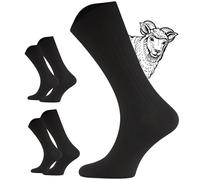 TODO 2 Pairs of Diabetic Socks Merino without Elastic Waistband Extra Wide Wool Medicine Diabetic Socks Men and Women, black, 39-42