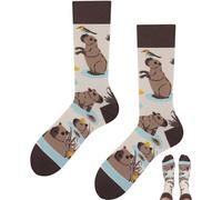 TODO Colours Funny Socks with Motif - Multicoloured, Colourful, Crazy for the Joy of Life, capybara socks, 43-46