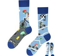 Todo Colours Funny Socks with Motif, Multicoloured, Colourful, Crazy for the Joy of Life - Tour de Bike, size: 43-46