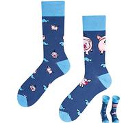 TODO Colours Mismatched Crazy Fun Socks - Little Piggy Socks men, woman (9-11)