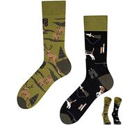 TODO Colours Mismatched Crazy Fun Socks with Motif Mens and Womens - Full of Colors (5.5-8.5, Hunting)