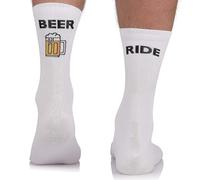 TODO Cycling Socks Men and Women. Breathable Bike Socks. Funny Cycling Socks Beer Motif Womens, Biking Socks (Beer Ride BA, 47-50)