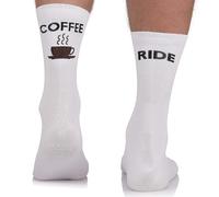 TODO Cycling Socks Men and Women. Breathable Bike Socks. Funny Cycling Socks Coffee Motif Womens, Biking Socks (Coffee Ride BA, 43-46)