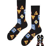 TODO Funny Socks Traffic Sign Men and Women, Car Socks Funny Motif Speed Limit, 43-46, Car Socks - Indicator Lights, 43-46