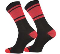 TODO Men's and Women's Cycling Socks Breathable Road Bike Socks Men's Cycling Socks with Motif Also Running Socks, Col - Black-Red, 35-38