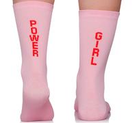 TODO Men's and Women's Cycling Socks Breathable Road Bike Socks Men's Cycling Socks with Motif Also Running Socks, With - Girl Power, 39-42