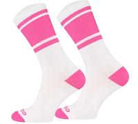 TODO Men's and Women's Cycling Socks Breathable Road Bike Socks Men's Cycling Socks with Motif Also Running Socks, Col - White-Pink, 39-42