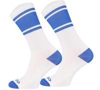 TODO Men's and Women's Cycling Socks Breathable Road Bike Socks Men's Cycling Socks with Motif Also Running Socks, Col - white-blue, 39-42