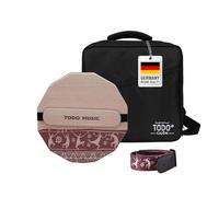 TODO The Nile Travel Cajon: 3-Tone Portable Cajon with Adjustable Snare, Handcrafted & Includes Carry Bag - for Adults and Kids（12-Sided)